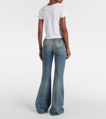 Camiseta cropped Skull de jersey de algodón - McQueen - Modalova
