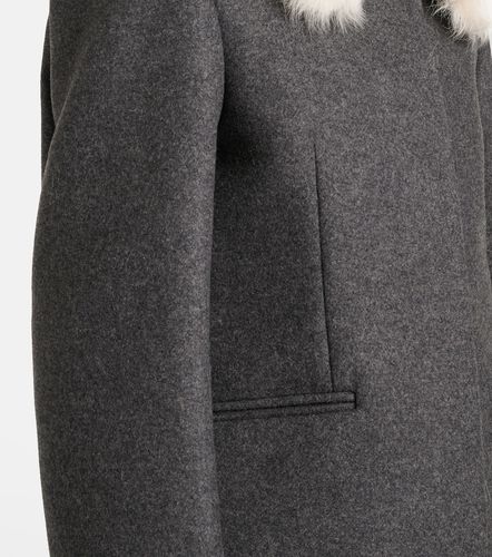 Shearling-trimmed wool-blend jacket - Toteme - Modalova