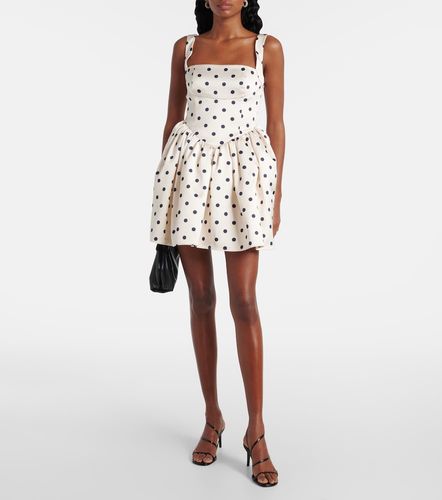 Polka-dot satin minidress - Self-Portrait - Modalova