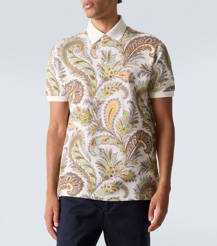Polo de piqué de algodón con paisley - Etro - Modalova