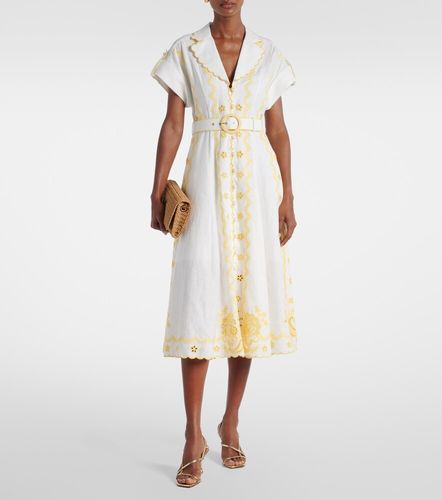Besticktes Midikleid Lucky aus Leinen - Zimmermann - Modalova