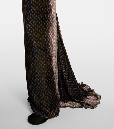 Falda larga de satén estampada - Dries Van Noten - Modalova