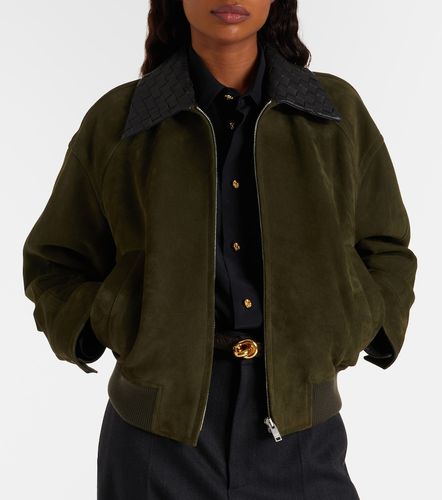 Intrecciato suede blouson jacket - Bottega Veneta - Modalova