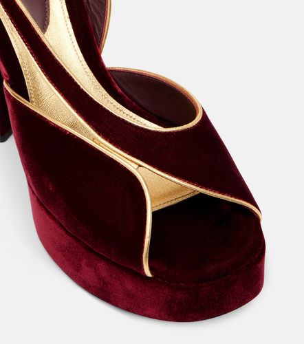 Etro Sandali in velluto con plateau - Etro - Modalova