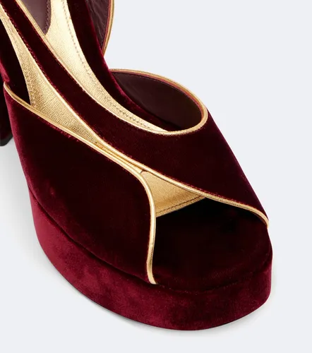 Sandalias con plataforma 120 de terciopelo - Etro - Modalova