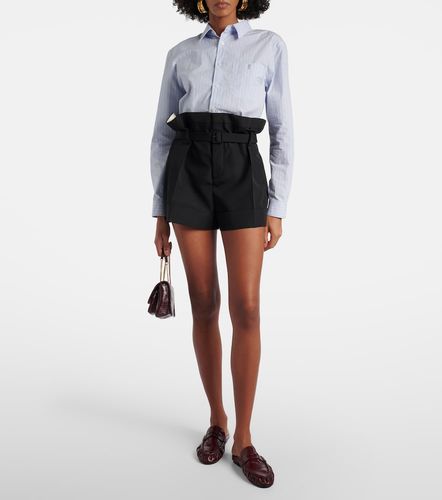 Belted mohair and wool shorts - Saint Laurent - Modalova