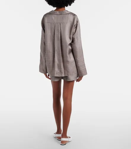 Toteme Logo silk twill shorts - Toteme - Modalova
