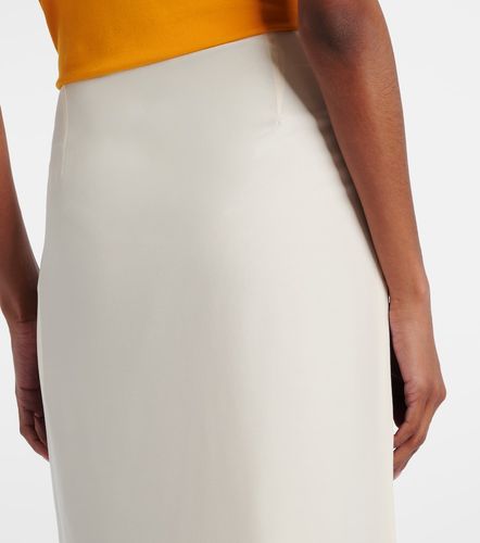 Falda midi de popelín de seda - Versace - Modalova