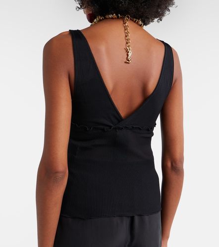 Top de satén de seda festoneado - Saint Laurent - Modalova