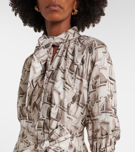 Vestido midi de sarga de seda estampado - Max Mara - Modalova