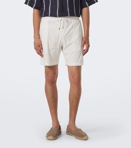 Terry-trimmed cotton blend shorts - Frescobol Carioca - Modalova