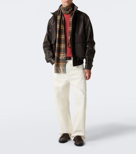 Sciarpa in cashmere a quadri con frange - Auralee - Modalova