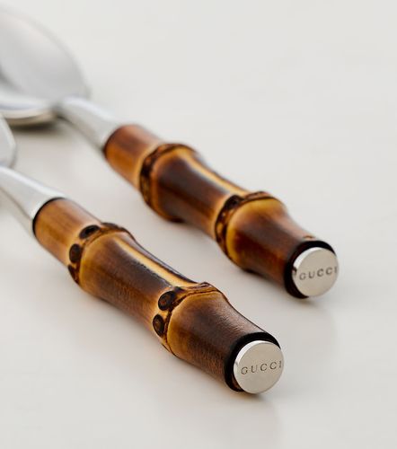 Set de 2 cucharas de bambú y acero inoxidable - Gucci - Modalova