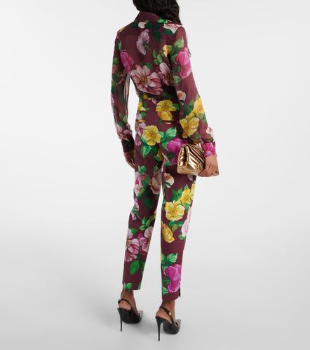 Pantalones de mezcla de algodón floral - Dolce&Gabbana - Modalova