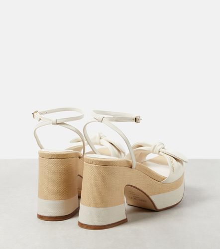 Ricia leather and raffia platform sandals - Jimmy Choo - Modalova