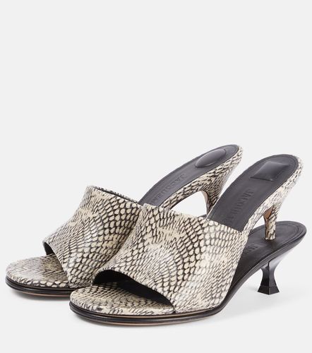 Doubles snake-effect leather mules - Jacquemus - Modalova