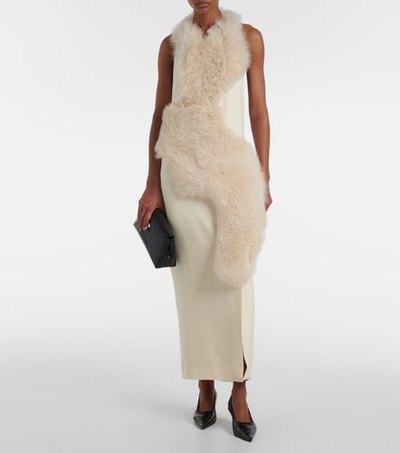 Vestido midi de cady con borrego - Toteme - Modalova