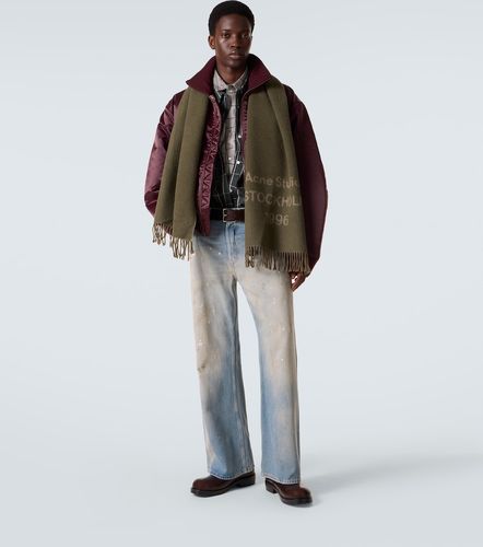 Bufanda de lana en jacquard con logo - Acne Studios - Modalova