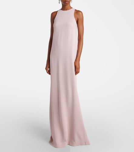 Crystal-embellished caped gown - Costarellos - Modalova