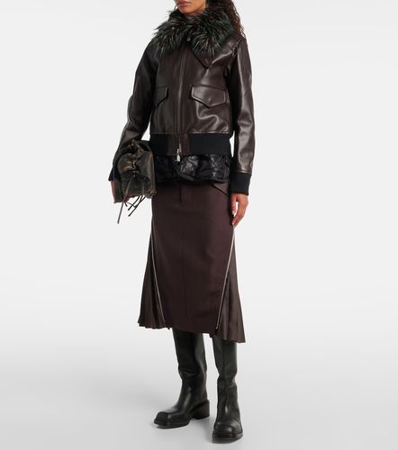 Sacai Lederjacke - Sacai - Modalova