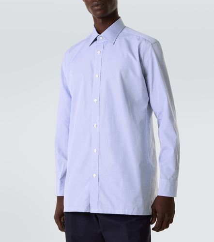 Camisa de popelín de algodón a cuadros - Charvet - Modalova