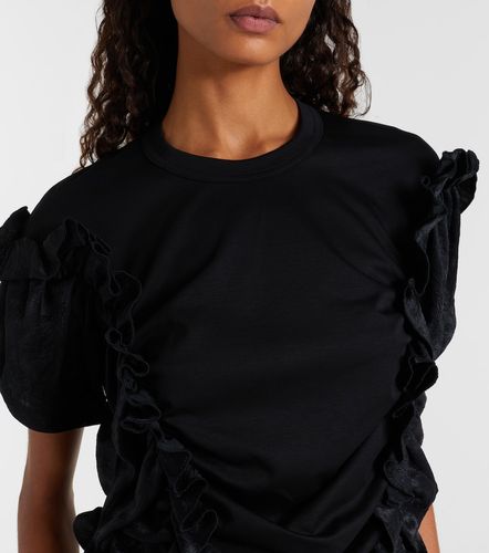 Ruffled cotton top - Noir Kei Ninomiya - Modalova