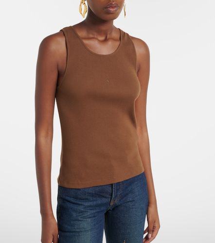 Top Cassandre in jersey di cotone - Saint Laurent - Modalova