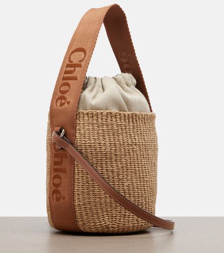 Chloe Woody Small raffia bucket bag - Chloe - Modalova
