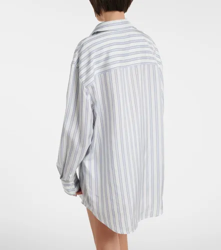 Camisa oversized de seda a rayas - Gucci - Modalova