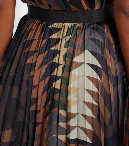 X A.P.C. Falda midi estampada plisada - Sacai - Modalova