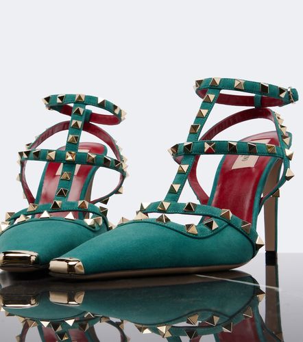 Rockstud suede slingback pumps - Valentino Garavani - Modalova