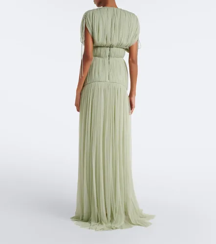 Nymera pleated tulle corset gown - De La Vali - Modalova