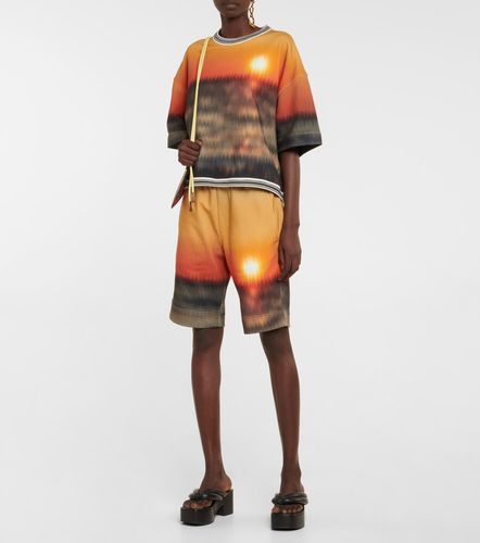 Printed cotton jersey shorts - Dries Van Noten - Modalova