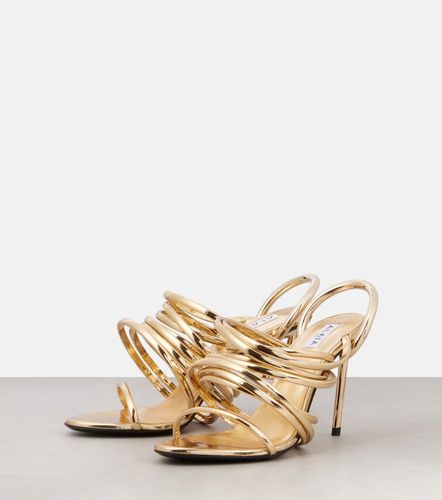 Spiral 90 metallic leather sandals - Alaia - Modalova