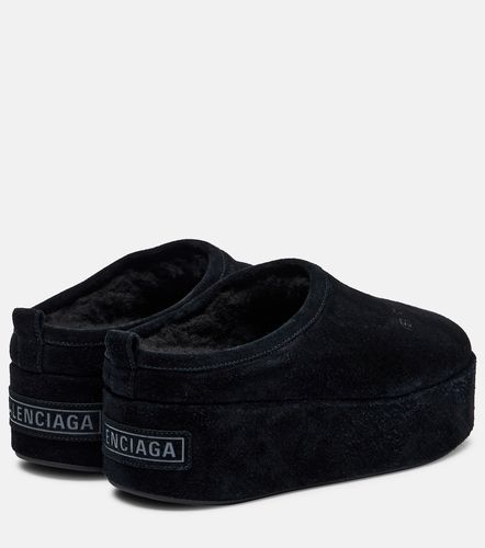 Mules Alaska in suede con platform - Balenciaga - Modalova