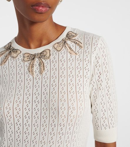 Pullover in cotone con cristalli - Valentino - Modalova