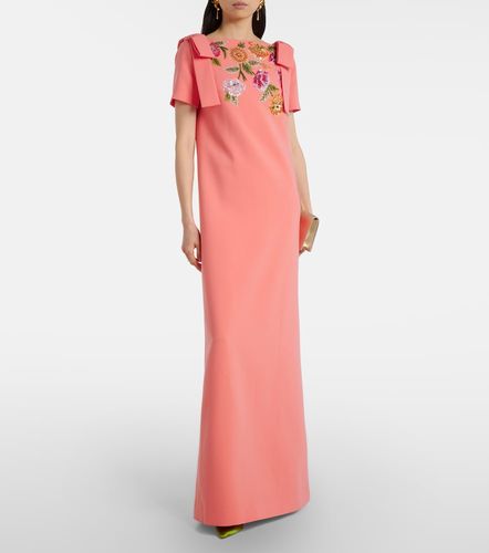 Abito lungo a fiori con fiocco - Carolina Herrera - Modalova
