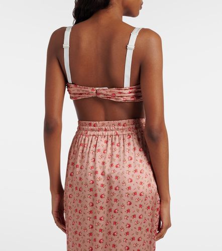 Floral draped silk satin bra - Dolce&Gabbana - Modalova
