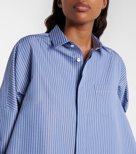 Striped oversized cotton-blend shirt - Sacai - Modalova