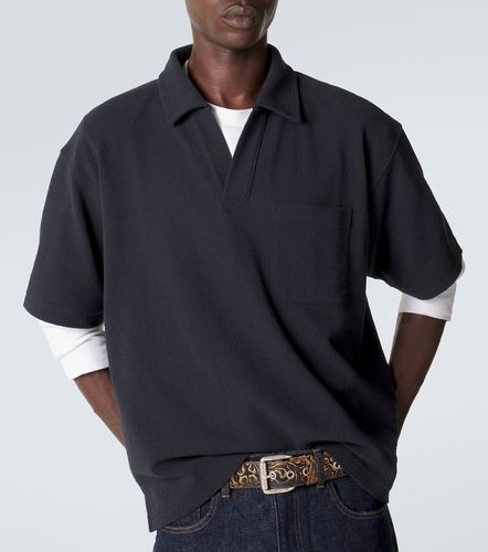 Textured cotton-blend polo shirt - Frame - Modalova
