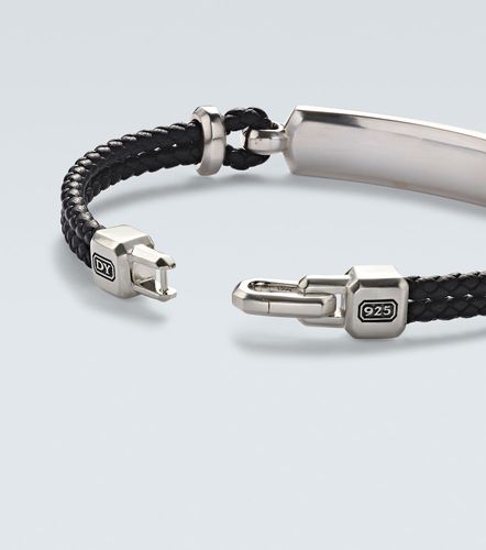 Pulsera Streamline® de plata de ley y piel con ónix - David Yurman - Modalova