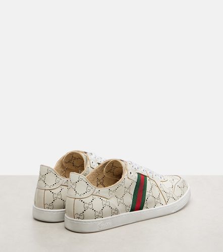 Sneakers Stretch GG Web Stripe in pelle - Gucci - Modalova