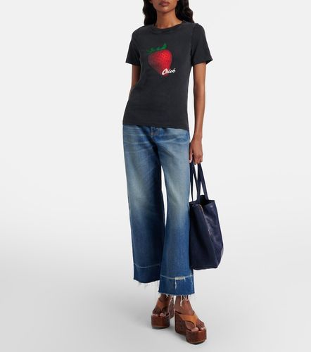 Chloé T-shirt in jersey di cotone con stampa - Chloe - Modalova