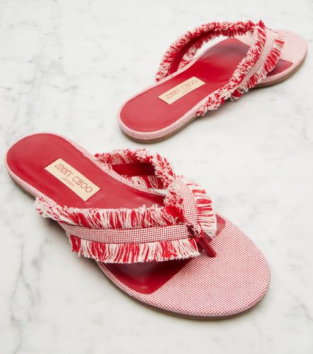 Sandali infradito Bay in canvas con frange - Jimmy Choo - Modalova