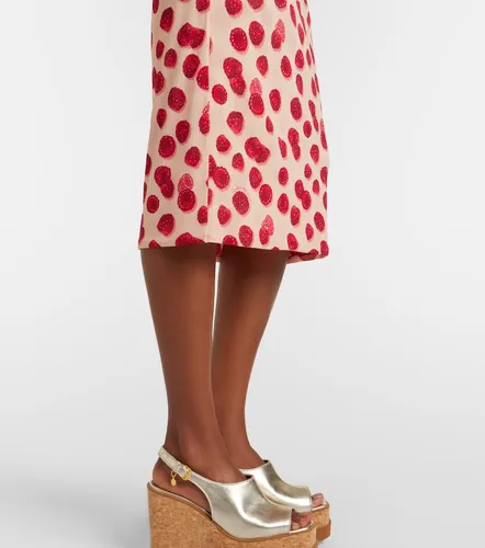 Falda midi de malla estampada - Stella McCartney - Modalova