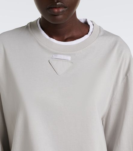 Top de piqué de y jersey de algodón - Prada - Modalova