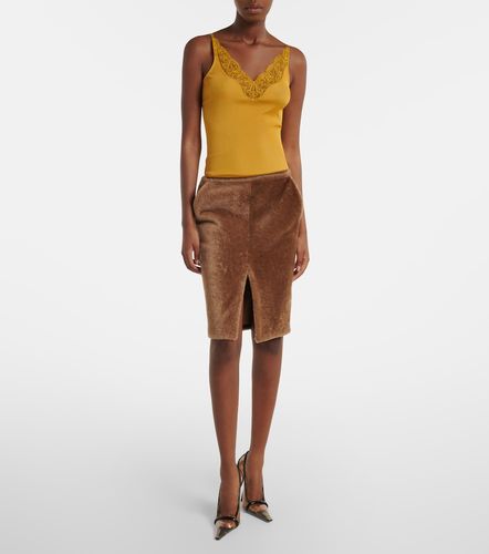Bleistiftrock aus Shearling - Saint Laurent - Modalova