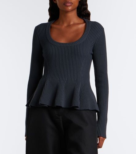Alaia Peplum wool-blend top - Alaia - Modalova