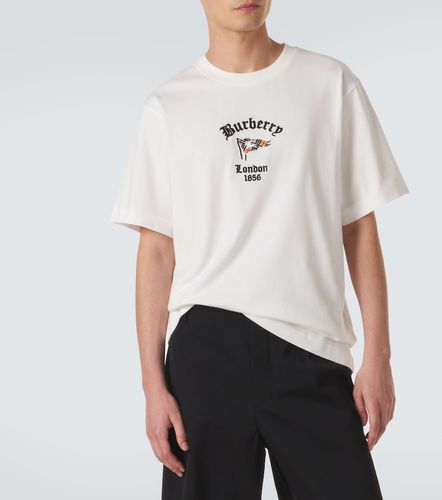 Camiseta de jersey de algodón bordada - Burberry - Modalova