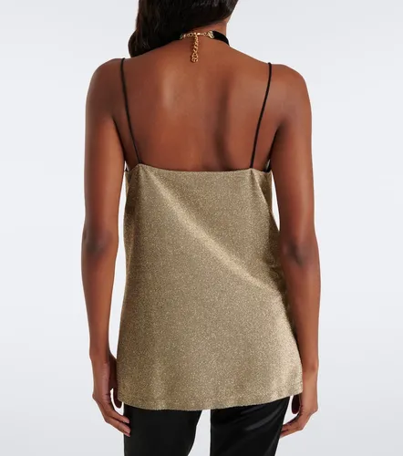 Lace-trimmed lame camisole - Dolce&Gabbana - Modalova